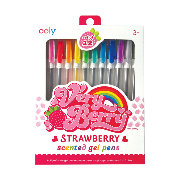 Very Berry Strawberry Scented Gel Pens Set of 12