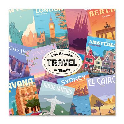 Travel Wall Calendar 2026