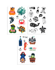 Mini Tattoo Palooza Temporary Tattoos Pirate's Life