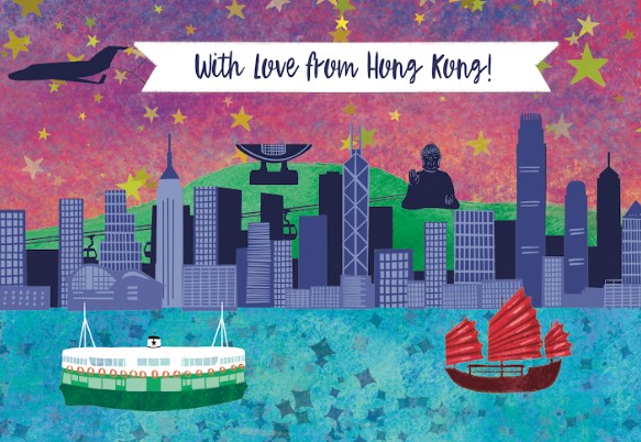 With Love From HK Starry Sky Greeting Card | Bookazine HK