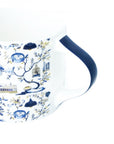 Toile Festive Mug Blue & Silver
