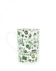 Green & Gold Toile Festive Mug