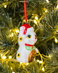 Lucky Cat Santa Ornament