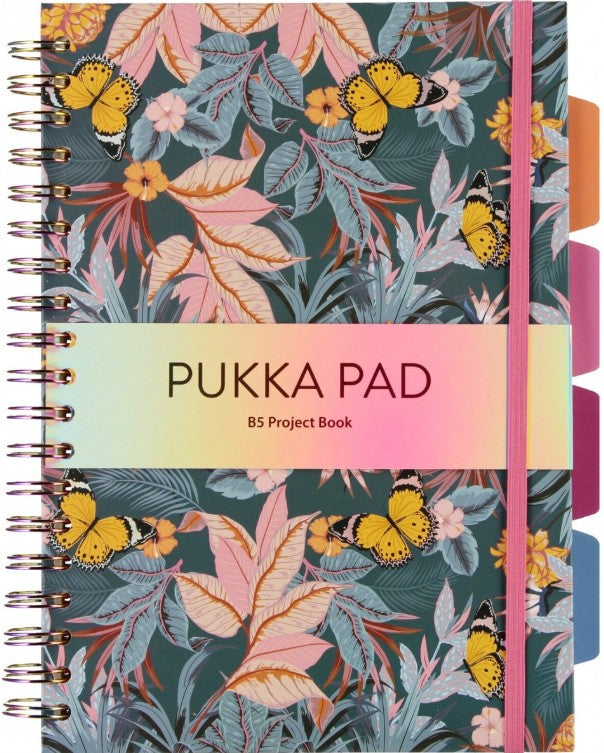Pukka Bloom B5 Hardcover Project Book Blue