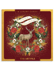 Deer & Festive Wreath - 8 Luxury Christmas Cards