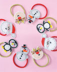 Kid's Christmas Hair Elastics - Santa & Rudolph