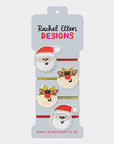 Kid's Christmas Hair Elastics - Santa & Rudolph