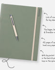 Bookaroo Bigger Things Notebook Journal Teal