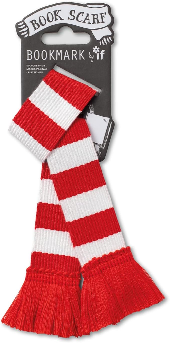 Book Scarf Bookmark Red White | Bookazine HK