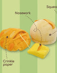 Pineapple Bun Combo Dog Toy
