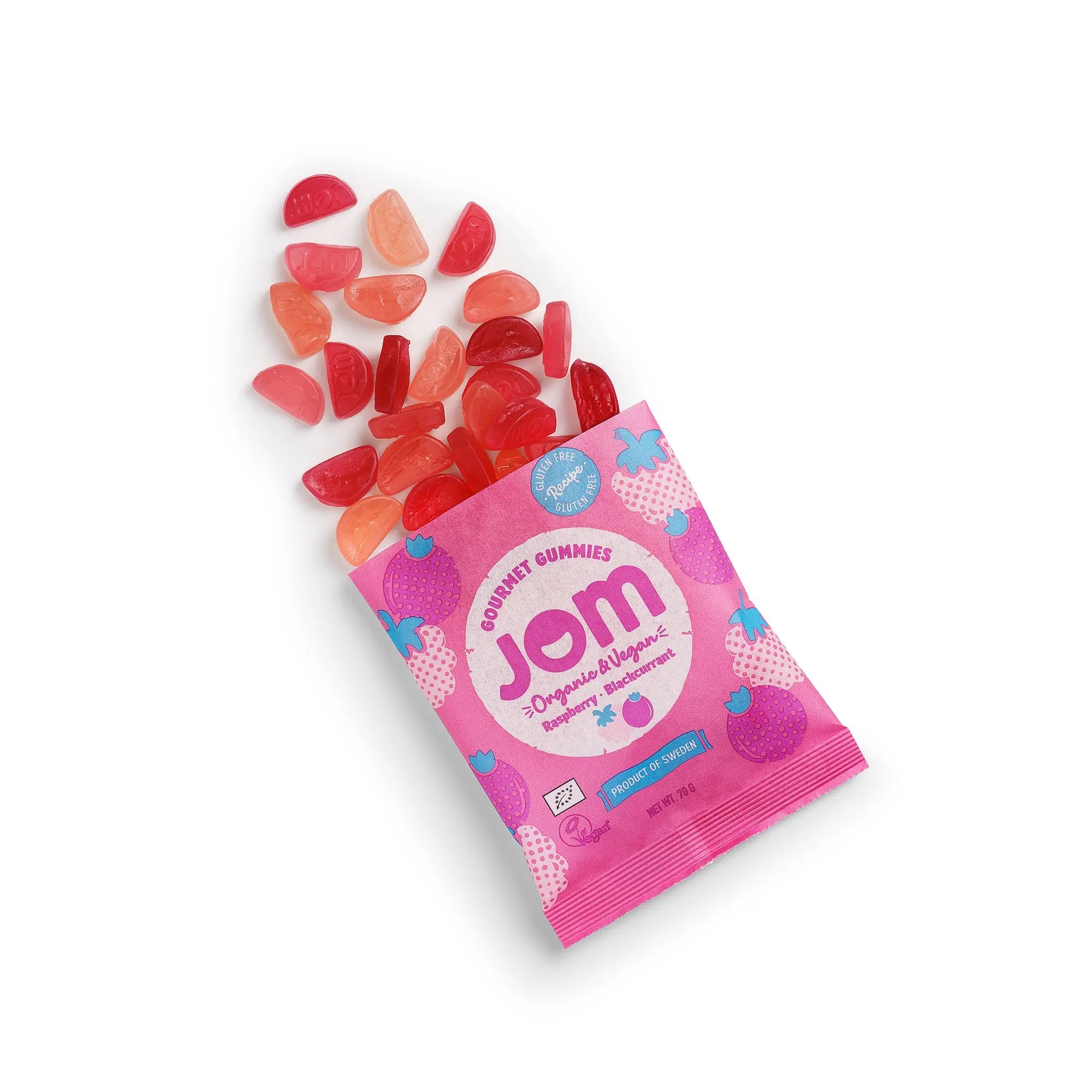 Jom Raspberry & Blackcurrant Gummies 70G | Bookazine HK