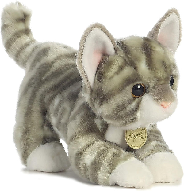 grey tabby cat plush