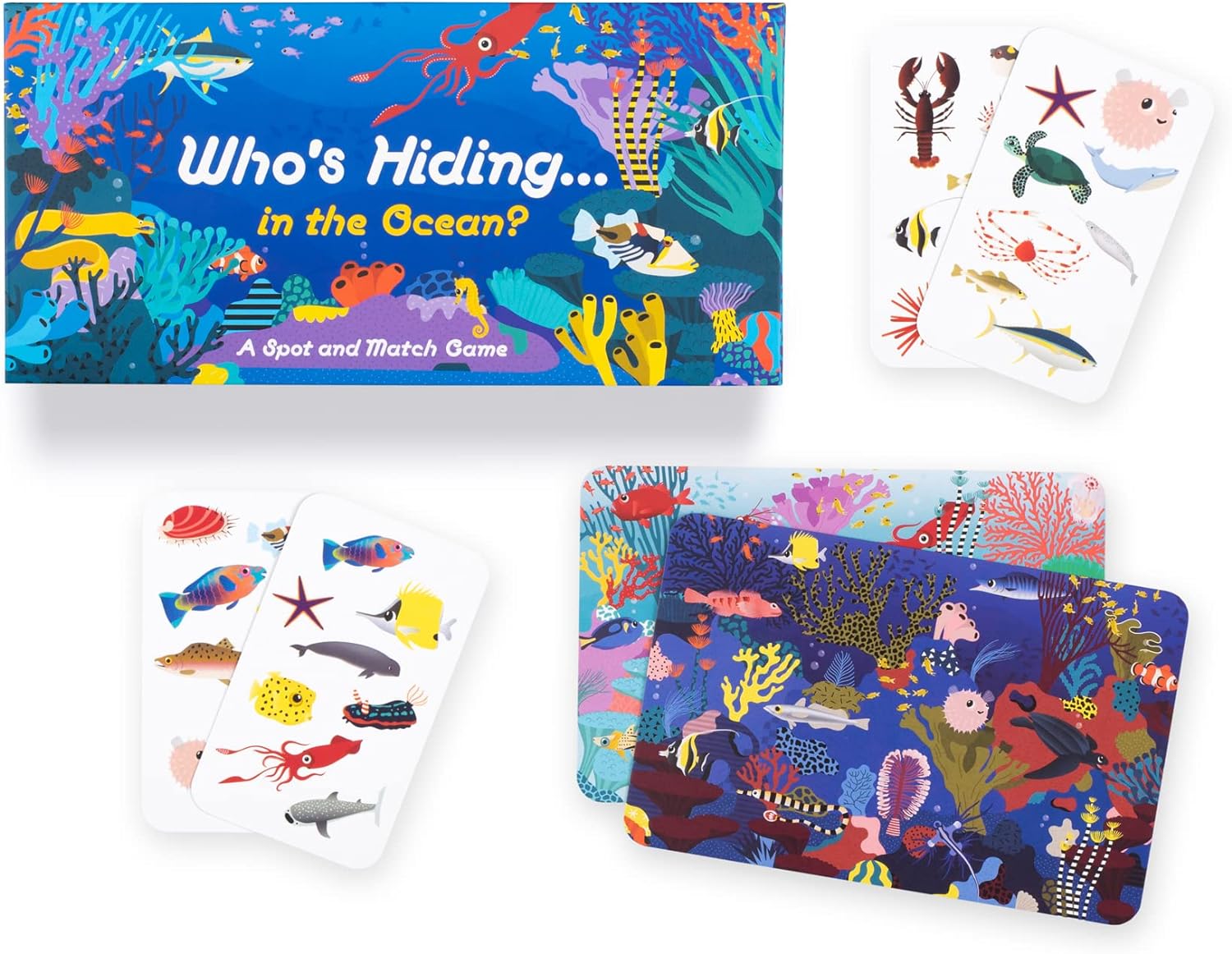 Who&#39;s Hiding In The Ocean? A Spot And Match Game