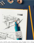 Bookaroo Graphite Pencils Blues