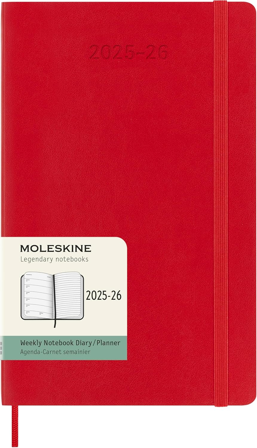 18M Weekly Softcover Notebook Large Scarlet Red  | Bookazine HK