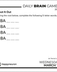 Daily Brain Games 2027 Box Calendar