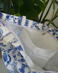 Blue Floral with HK Icons Tote Bag | Bookazine HK