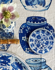 Blue & White Antique Chinese Plates Coaster Set Of 6
