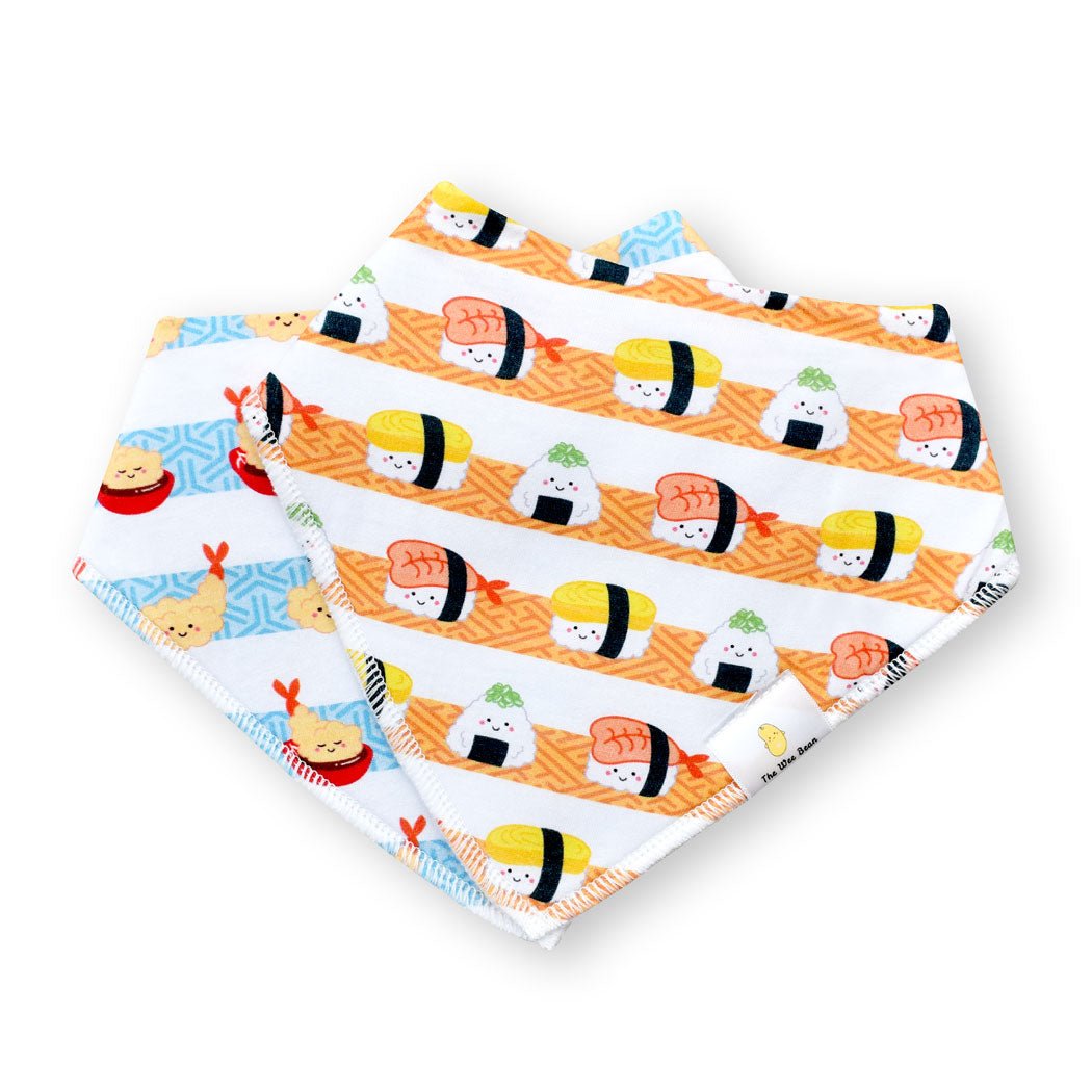 sushi-tempura-organic-cotton-bandana-bibs-2pc-set