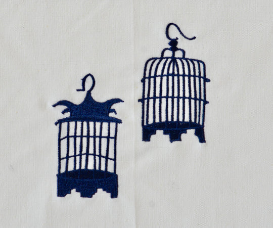 Tea Towel With Blue Birdcages | Bookazine HK