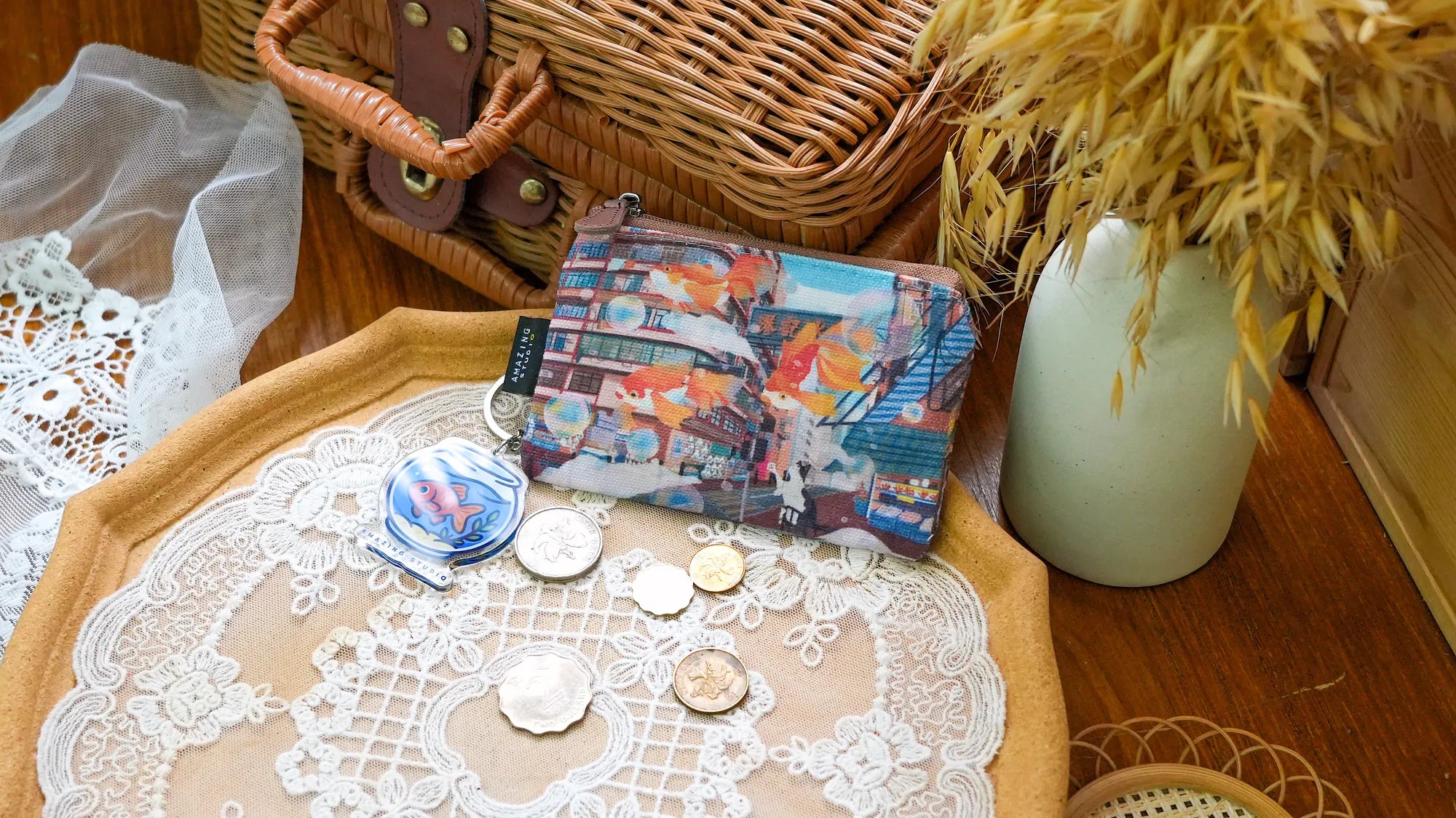 Endless Fish Fun Canvas Coin Pouch | Bookazine HK