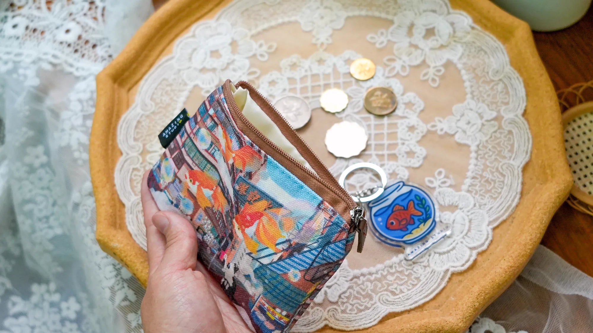 Endless Fish Fun Canvas Coin Pouch | Bookazine HK