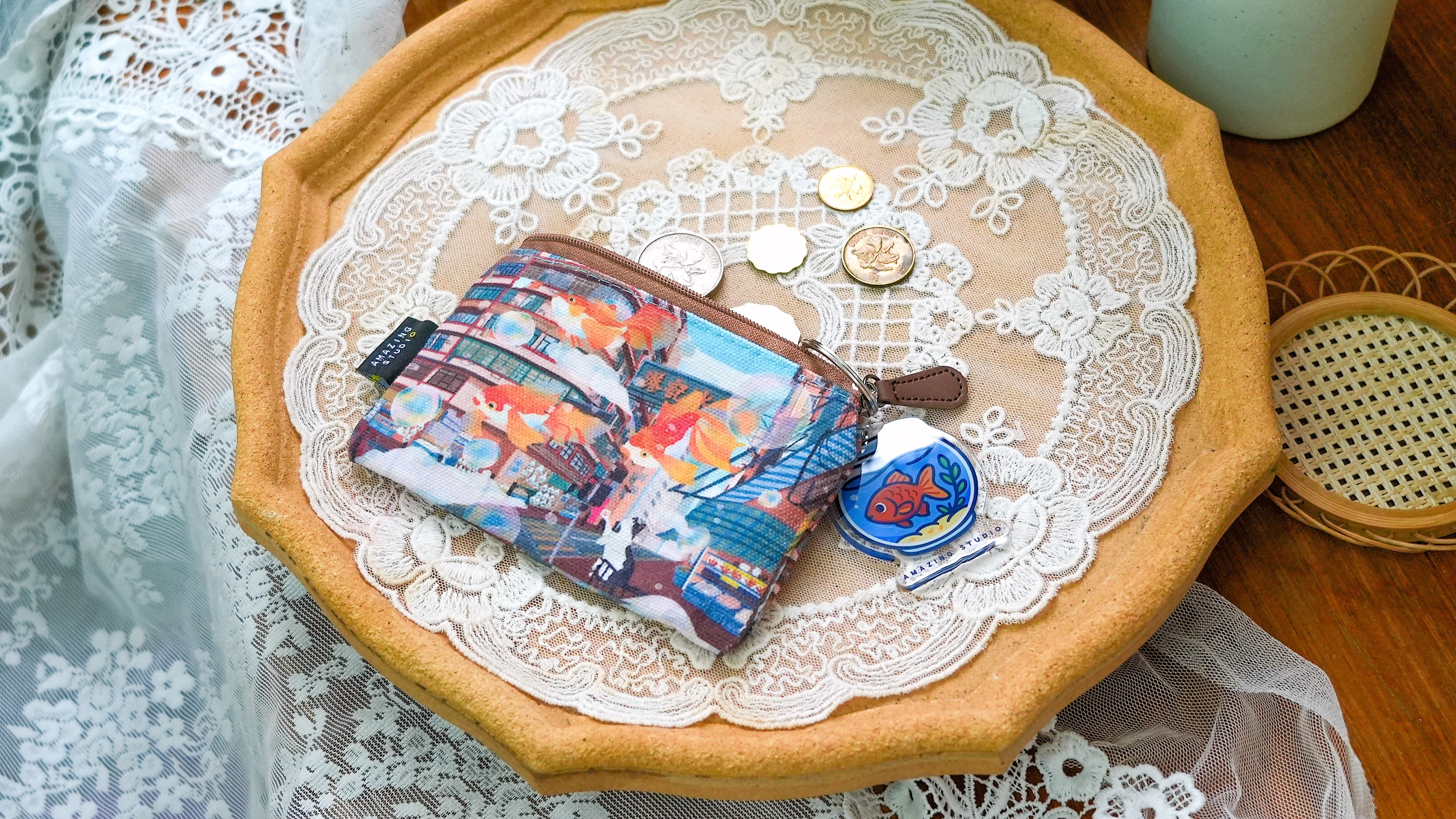 Endless Fish Fun Canvas Coin Pouch | Bookazine HK