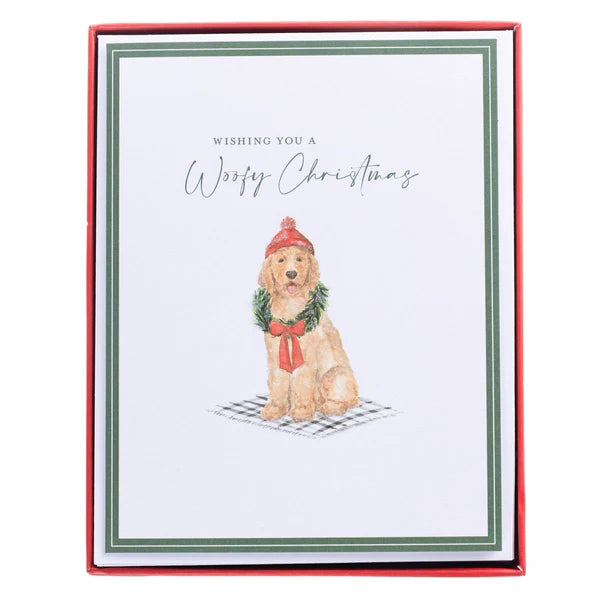 Christmas Woofy Doodle Holiday Boxed Card Pack Of 15  | Bookazine HK
