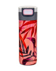 Kambukka Etna Thermal Mug (SS) 17oz (500ml) - Coral w/ Trumpet Flower