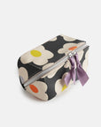 Multi Flower Charcoal Flat Lay Cosmetic Bag | Bookazine HK