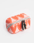 Pink/Orange Lopped Hearts Flat Lay Cosmetic Bag | Bookazine HK