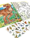 Dino World Colouring Book with Coloured Pencils