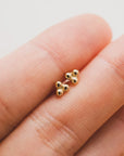 Minimal Trinity Stud Earrings Gold | Bookazine HK