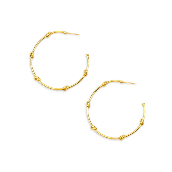 Knots of Freedom Hoop Earrings Gold | Bookazine HK