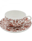 Hong Kong Toile Tea Set Red & Gold