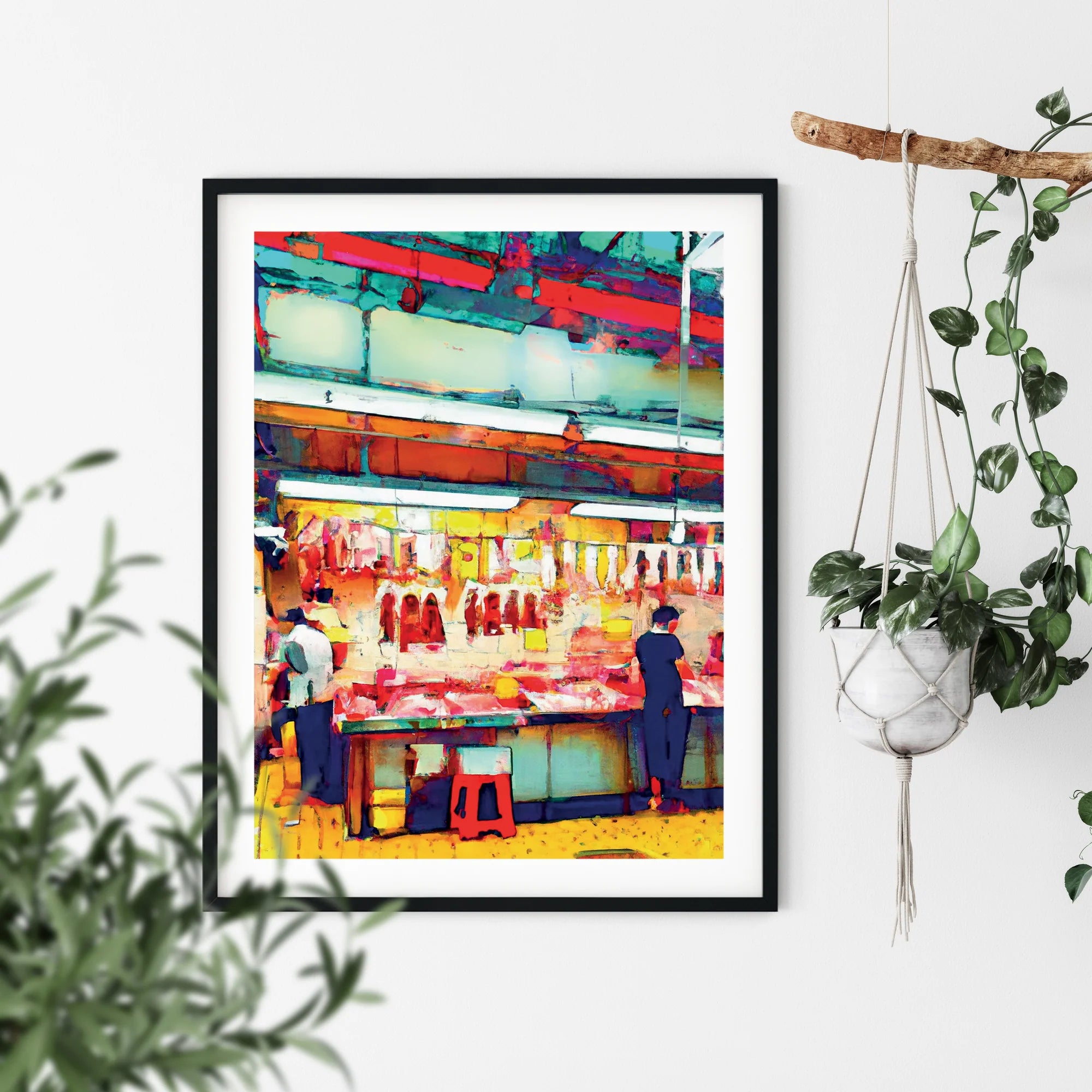 Hong Kong Impressions Wet Market Print | Bookazine HK