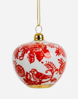 Festive Ornament - Ceramic Red Bird Blooms | Bookazine HK