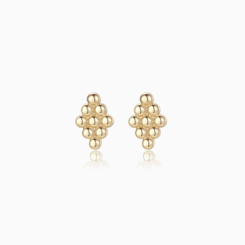 Dotted Rhombus Stud Earrings | Bookazine HK
