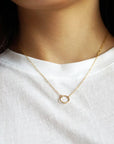 Karma Dainty Circle Necklace Gold | Bookazine HK