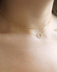 Karma Dainty Circle Necklace Silver | Bookazine HK