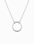 Karma Dainty Circle Necklace Silver | Bookazine HK