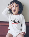 Panda- Bearly Awake! Kids T-shirt