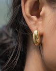 Love & Justice Half Hoop Earrings Gold | Bookazine HK