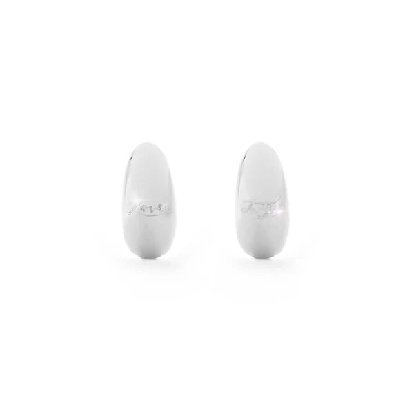 Love & Justice Half Hoop Earrings Silver| Bookazine HK