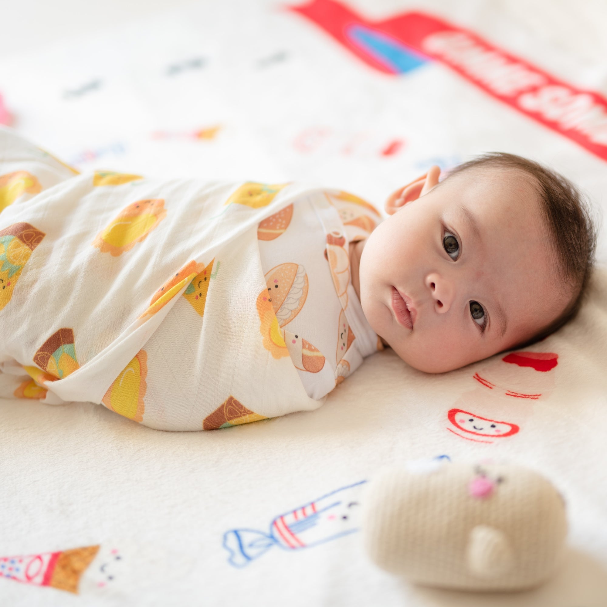 Lemon Tea + Egg Tart Organic Swaddle Blanket | Bookazine HK