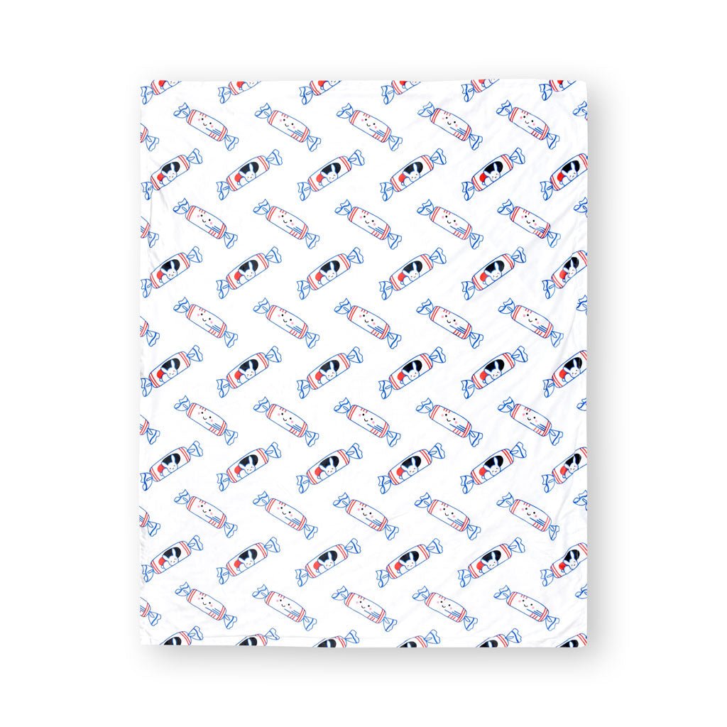 White Rabbit Candy Minky Fleece Blanket