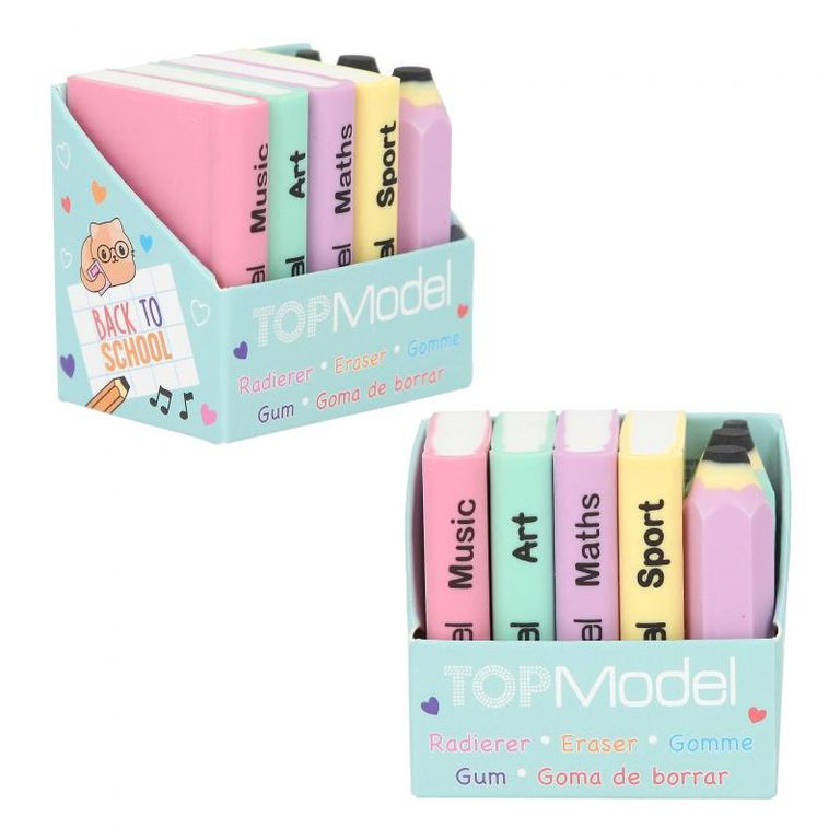 TOPModel Eraser Set Mini School Books &amp; Pencils | Bookazine HK