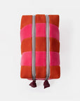 Orange & Pink Stripe Large Travel Washbag