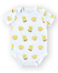 Organic Cotton Baby Onesie - Lemon Tea + Egg Tart (3-6M) | Bookazine HK