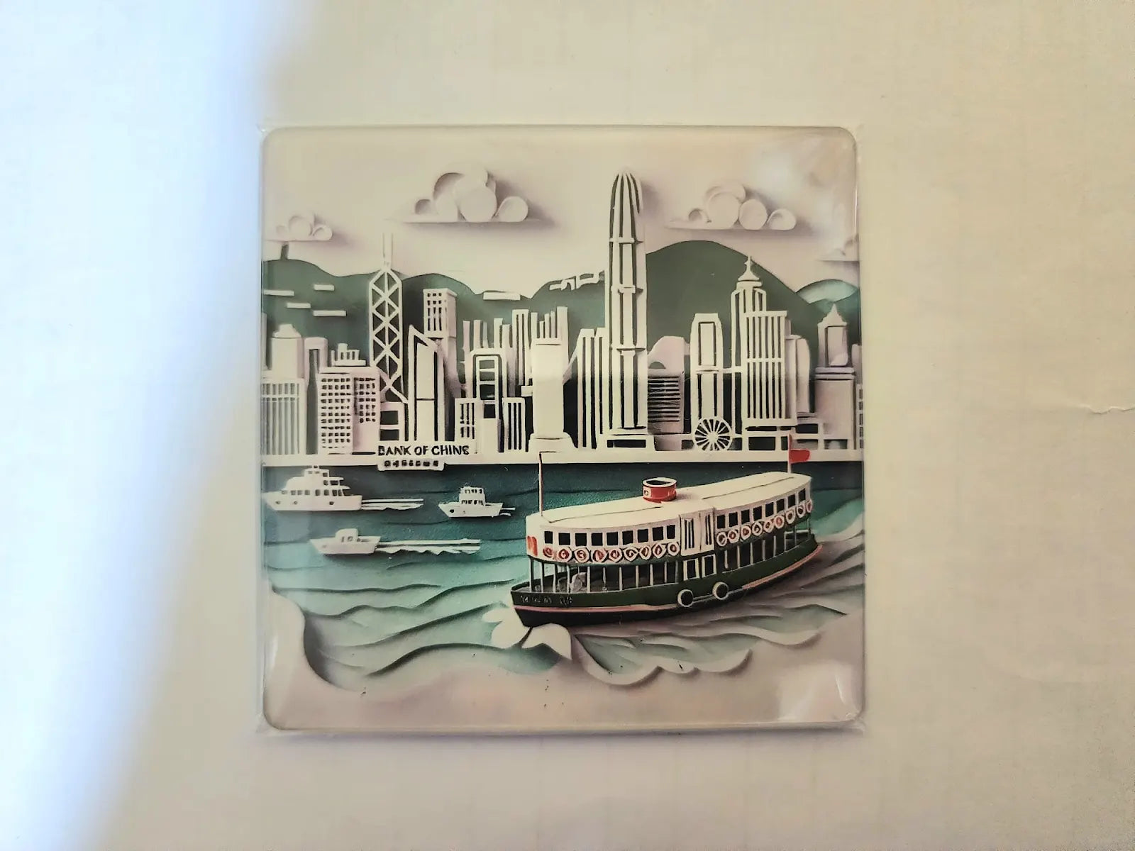 Paper Cut Art Victoria Harbour Acrylic Magnet | Bookazine HK